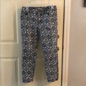 Chico’s black and with floral print jeans.
